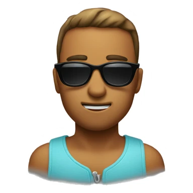 Cry emoji with sunglasses  sticker