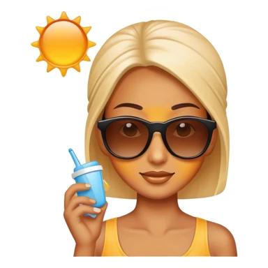 Sunscreen and sunglasses  sticker