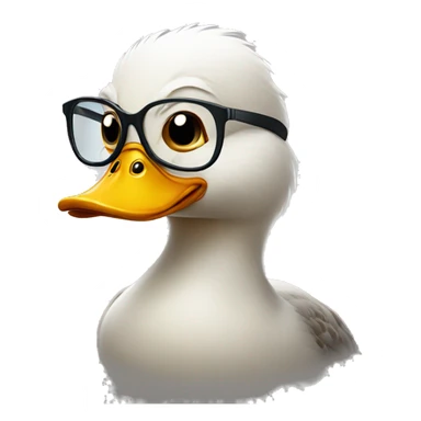 duck with glasses sticker