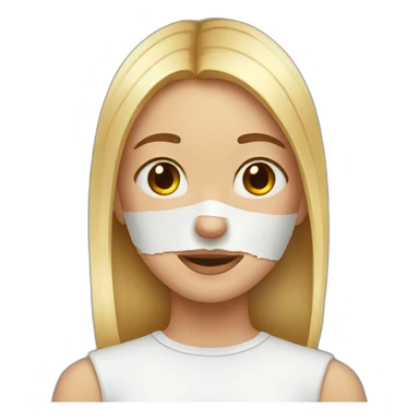 girl with plaster on the chin sticker