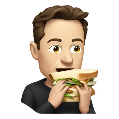 Elon musk eatin sandwich sticker