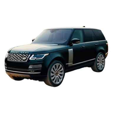 Range Rover (2022) – cinematic-realistic Range Rover emoji, its elegant black body gleaming under the soft light of dawn as it glides effortlessly across rugged terrain. The powerful V8 engine hums as it conquers rocky hills and dense forests, blending luxury with off-road prowess. Inside, the cabin is an oasis of comfort, showcasing leather, wood, and the latest technology in a seamless, sophisticated design. sticker