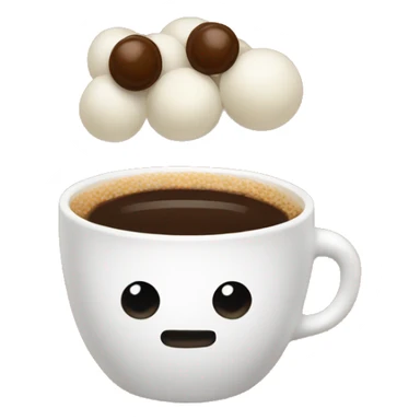 Coffee with tapioca balls sticker