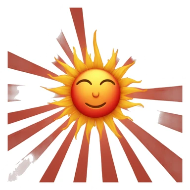 sun red rays sticker