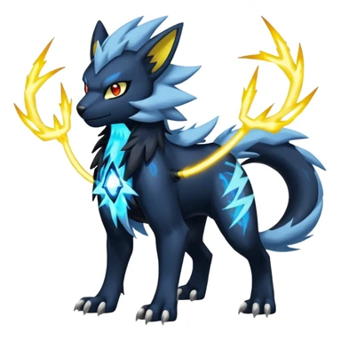 Luxray-Zeraora-Electrike-Manectric-Absol-fusion, full body sticker