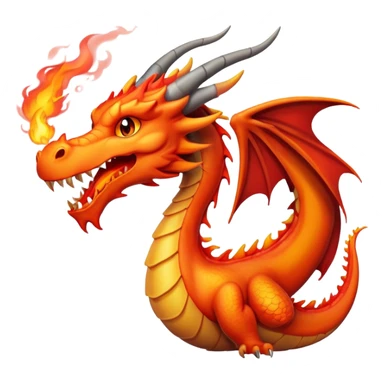 Dragon with fire out of mouth sticker