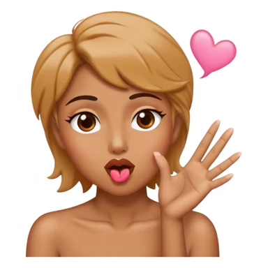 Blowing kiss with two hands  sticker