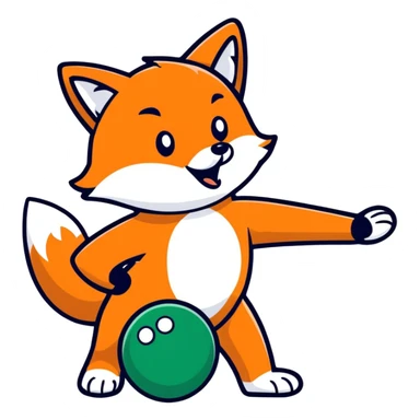Fox bowling  sticker
