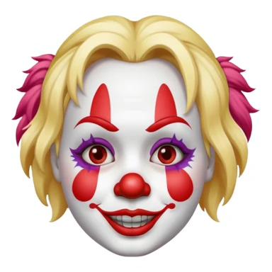 Blonde white girl clown sticker
