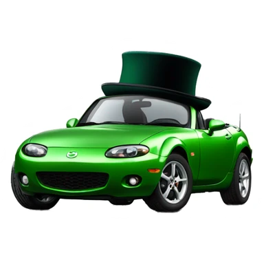 Mazda mx5 nb green with top hat sticker
