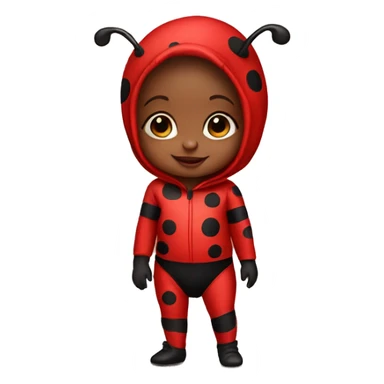 girl baby in a ladybug costume sticker