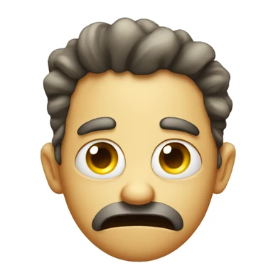 Grossed out stinky face sticker