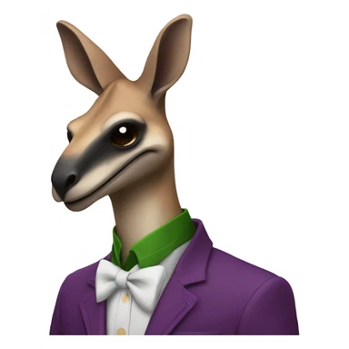 kangaroo with joker mask sticker