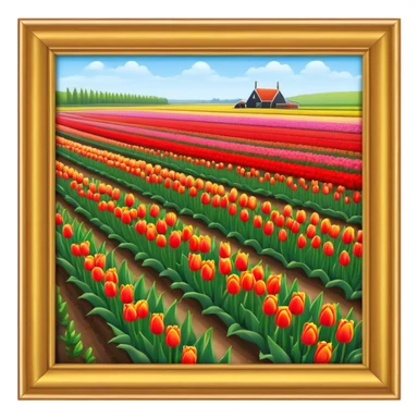 Dutch Tulip field sticker