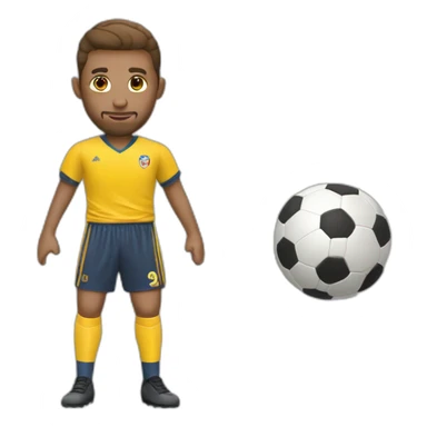 jugador de futbol con balon  sticker