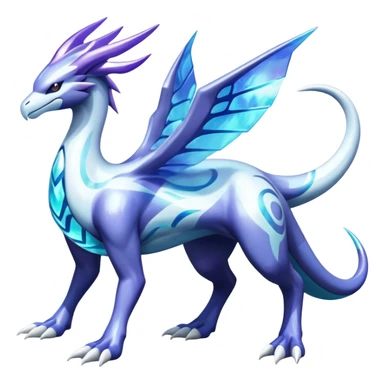 lugia-dialga-suicune-hybrid, marbled glass markings, full body sticker