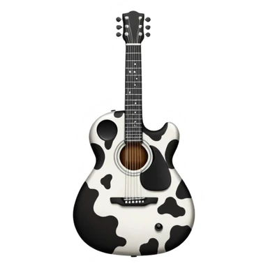 Cow print pattern guitar sticker