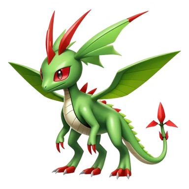 Cute Cool Edgy Shiny Futuristic Ethereal Legendary Kartana-Digimon-Schyther-Flygon-hybrid full body sticker
