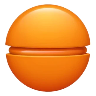 Orange Round Pill with line down middle sticker