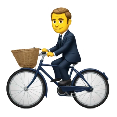 Macron sur un vélo  sticker