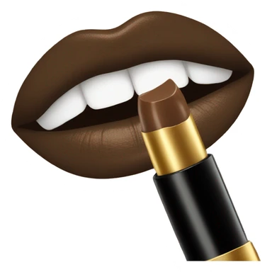 Brown lipstick with gold sticker