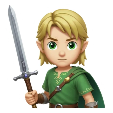 nintendo Link with his sword sticker