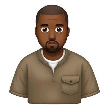 face of Kanye West sticker