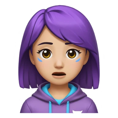 Faire un emoji à partir d'une image du skin fortnite Chani thème emote twitch fond transparent qui pleure. 
    sticker