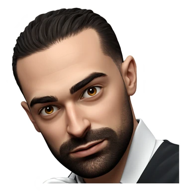 realistic portrait of a man sticker