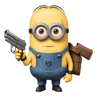 minion gun hybrid sticker