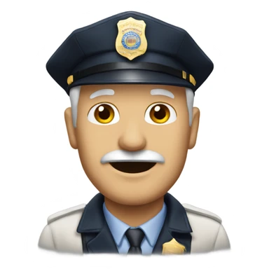Old man cop sticker
