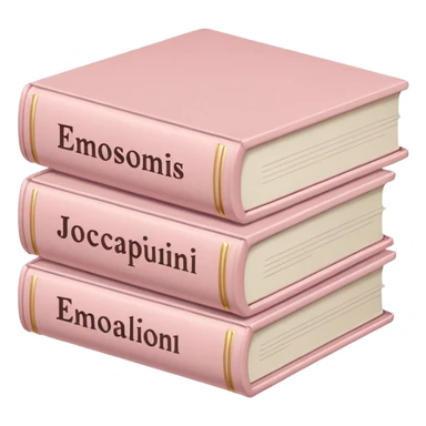 stack of pale pink 5 books sticker