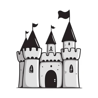 A beautiful castle sticker