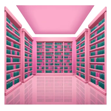 make a library with pink colors sticker