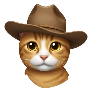 cat with cowboy hat sticker