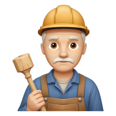 wood carving carpenter portrait, head and shoulders only, carving wooden figure with chisel, wood shavings visible, focused craftsman expression, artisan workshop vibe, 3D cartoon style, mobile game icon style, clean background, no text, no watermark
 sticker