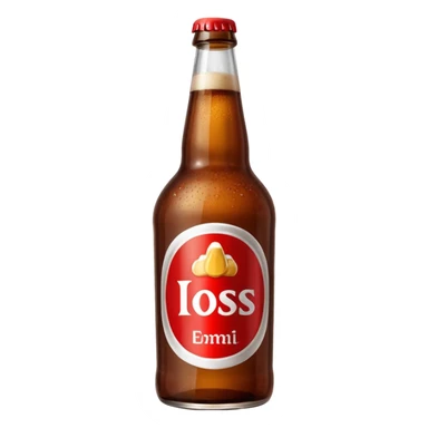 generic brown beer bottle with a red label sticker