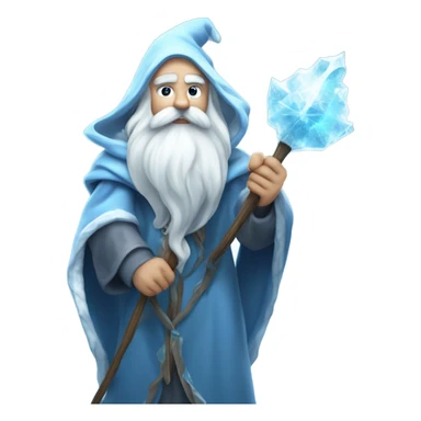 Ice wizard smoking sticker