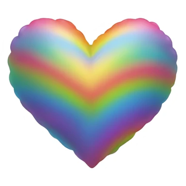 Rainbow heart fully covered  sticker