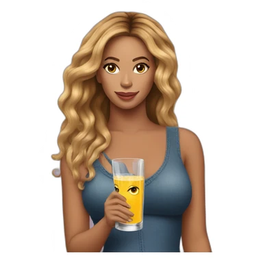 Beyoncé hiding a glass horse sticker