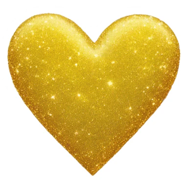 a yellow glitter heart sticker