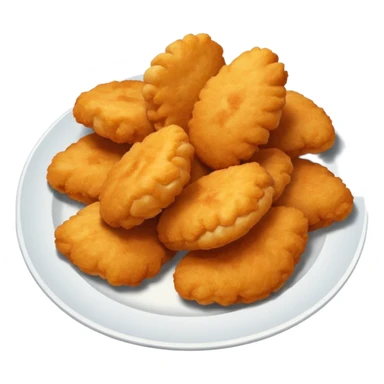 A bunch of chicken nuggets doing six seven sticker