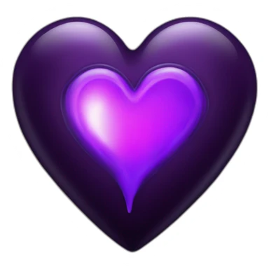 purple heart burns in black fire sticker