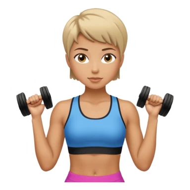 gym girl with short hair  sticker