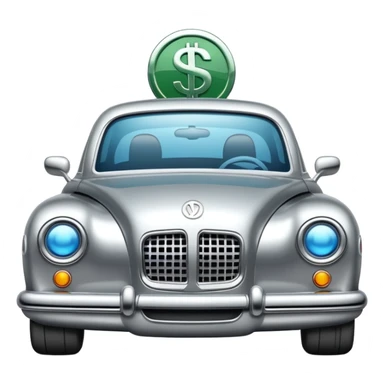 car with dollar symbol sticker