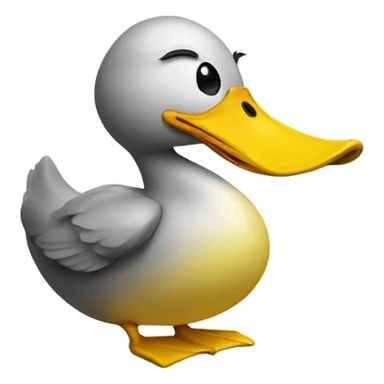 Duck wearing a banana peel  sticker