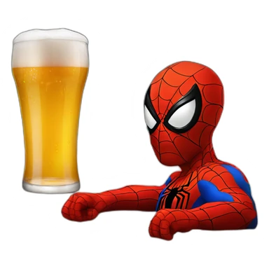 Spiderman cerveza sticker