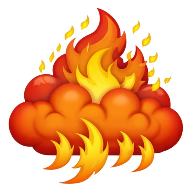 fire hitted by thunderstorm  sticker