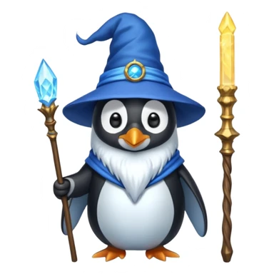 Penguin Wizard sticker