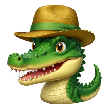 crocodile in hats sticker
